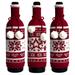 The Holiday Aisle® Christmas Holiday 3-Pack Knit Sweater Wine Bottle Cover Set in Red | 11.25 H x 3.25 W x 1 D in | Wayfair