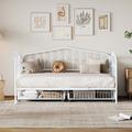 August Grove® Brendley Daybed Metal in White | 38.6 H x 41.3 W x 78 D in | Wayfair C091D9B223144E799F7A84BC51949CE1