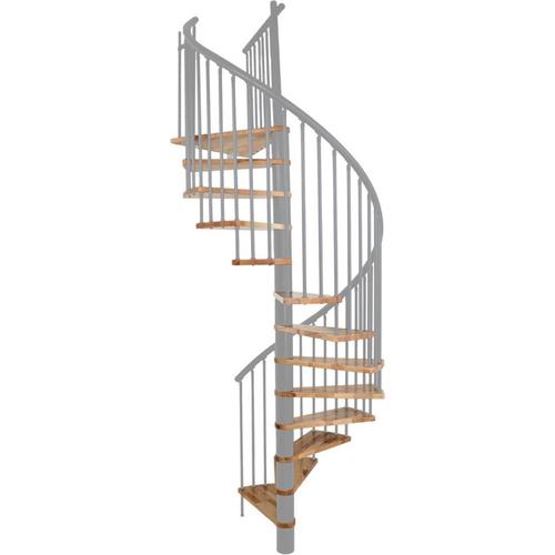 Minka Spindeltreppe SPIRAL EFFECT grau Wendeltreppe, 120 cm, Weiß