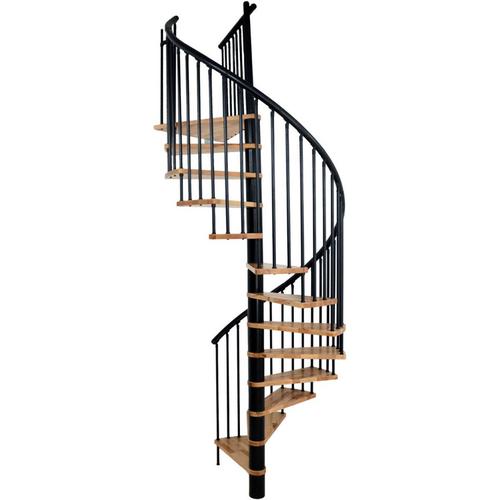 Minka Spindeltreppe SPIRAL EFFECT schwarz Wendeltreppe , 120 cm, Walnuss