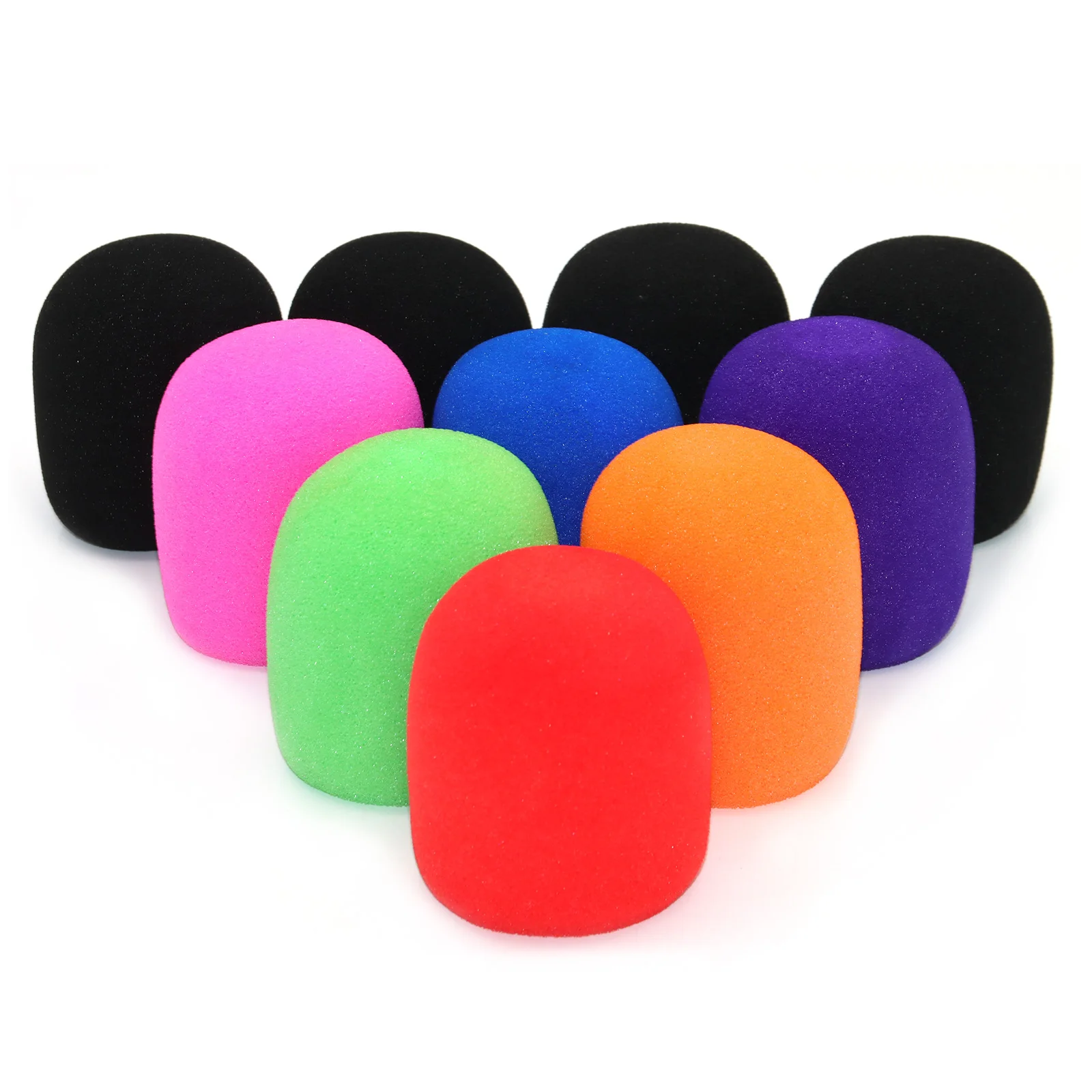 Mikrofon-Windschutzscheiben-Schaumstoff-Abdeckung, dicke Mikrofon-Abdeckungen, Schaumstoff-Mikrofon-Pop-Filter für Studio-Interview, Karaoke, DJ (9 Farben), Zubehör Image