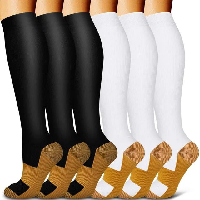 S-XXL Elastische Kompressionssocken Männer Frauen Tube Nurse Ödeme Schwangere Flug Reisen Krampfadern Wandern Laufen Marathon Socken Image