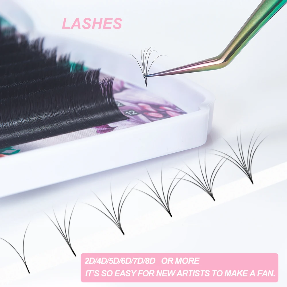 Yelix Standard Easy Fan Ciglia Estensioni ciglia facili da sventola Morbide finte cils Volume Ciglia di visone naturale russe Individuali