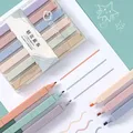 6 Stück Doppelseite Text marker Stifte Set kawaii farbige Manga Marker Pastell Briefpapier Scrap