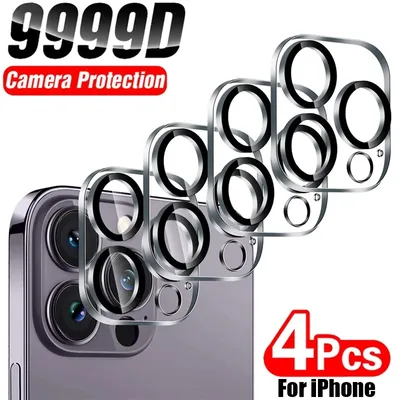 4PCS HD Zurück Kamera Glas Protektoren Für iPhone 13 11 12 14 Pro Max Objektiv Schutz Glas auf iPhone 14 13 15 PRO MAX Kamera Film