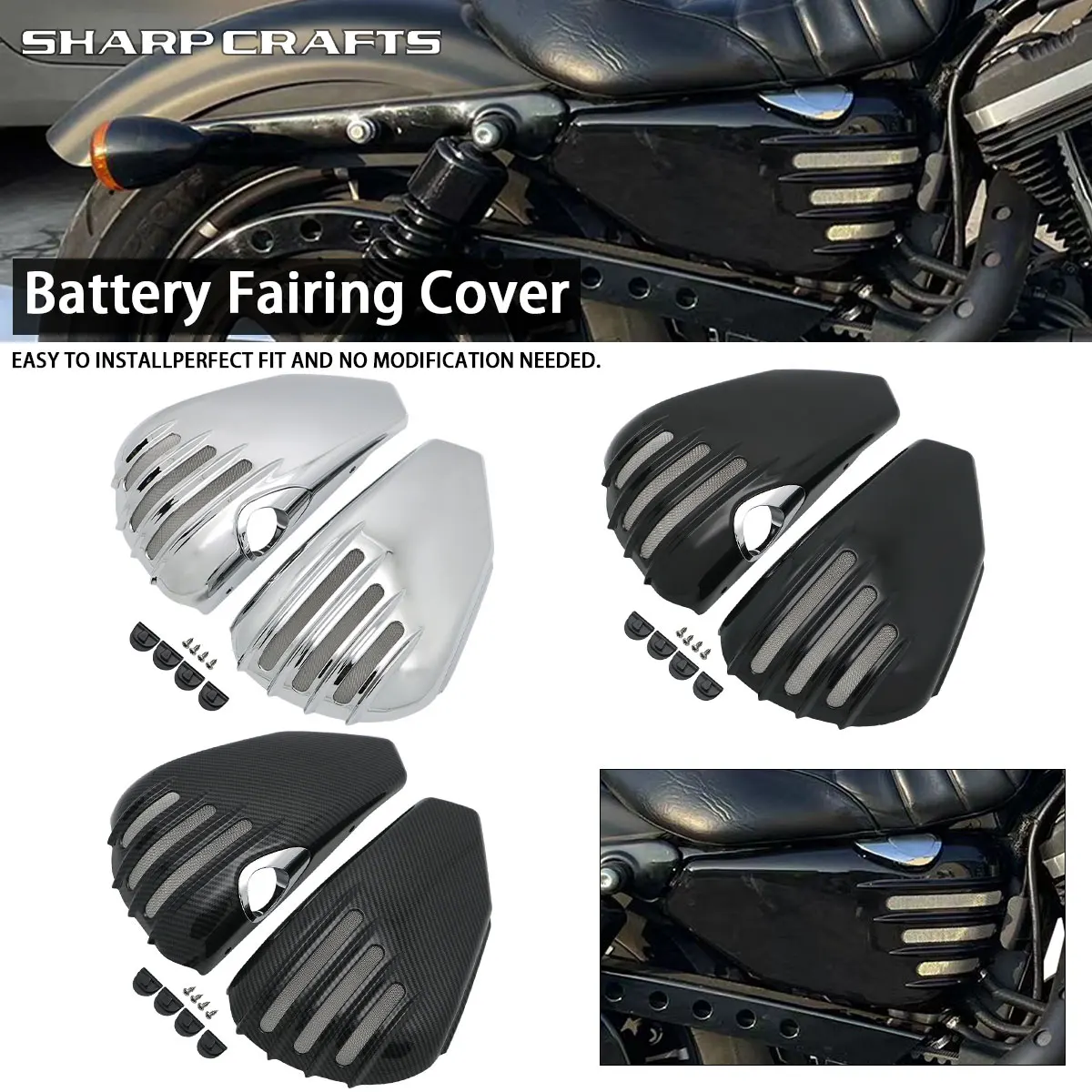 Motorrad zubehör Batteries eitige Verkleidung abdeckungen für Harley Davidson 2015-2018 Sportster xl 2004 2013 achtund vierzig xl883 xl1200