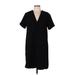 Lush Casual Dress - Mini V-Neck Short sleeves: Black Dresses - Women's Size Large