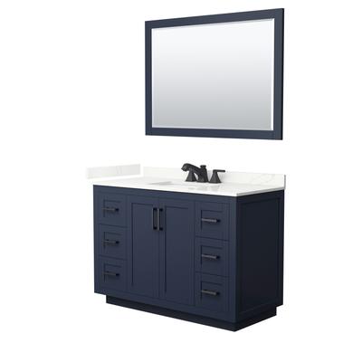 Miranda 48-inch Single Vanity, Quartz Top, 46-inch Mirror