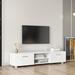 White TV Stand Media Cabinet TV Console Table Fits up to 70" TVs - 62.99" x 15.75" x 14.17"