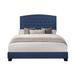 Chase Blue Fabric Upholstered Tufted Bed