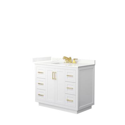 Miranda 42-inch Single Vanity, Quartz Top
