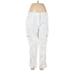 Chico's Cargo Pants - High Rise: White Bottoms - Women's Size Medium