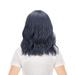 Elegant Off Blue Wig With Bangs Bob Short Curly Wigs for Women Charming Natural