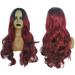 SUCS Black Women Natural Party Cosplay Red Long Wave Sexy Curly Wavy Synthetic Wigs