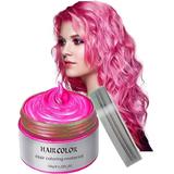 Instant Pink Dye Hair Wax Temporary Hair Cream 4.23 oz Male and Female Hair Wax Hair Wax (Pink)