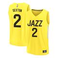 Collin Sexton Men's Fanatics Branded Yellow Utah Jazz Fast Break Replica Custom Jersey - Icon Edition