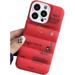 Puffer Case with Sports Shoes Brand Design for iPhone 13 Pro Max Sneakers Ins White or Black Label Soft Cover-Red Puffy Cover for iPhone 14 13 12 11 Pro Max Plus X XS XR 7 8 (Red)