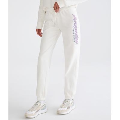 Aeropostale Womens' East Coast Cinched Sweatpants - White - Size XL - Cotton