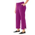 Plus Size Women's Suprema® Wide Leg Ankle Pant by Catherines in Berry Pink (Size 1X)