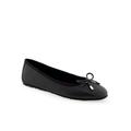 Women's Pia Casual Flat by Aerosoles in Black Leather (Size 5 1/2 M)