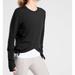 Athleta Tops | Athleta Womens Black Long Sleeve Nirvana Side Tie Samsara Sweatshirt Size Large | Color: Black | Size: L