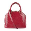 Louis Vuitton Bags | Louis Vuitton Alma Bb Handbag M50565 Vernis Patent Leather Magenta Gold Metal Fi | Color: Gold | Size: Os
