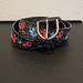 American Eagle Outfitters Accessories | American Eagle Black Leather Belt With Embroidered Flowers Ad Studs - Women Xs/S | Color: Black/Red | Size: Xs/S