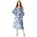 Plus Size Women's Ruffle-Detail Jacket Dress Set by Roaman's in Blue Floral (Size 16 W)