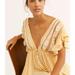 Free People Dresses | Free People Will Wait For You Midi Dress Garbanzo Bean Size Xs | Color: Cream/Tan | Size: Xs