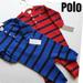 Polo By Ralph Lauren One Pieces | Baby Polo Long Sleeve Waffle Knit Cotton Coverall Both Red & Blue Stripe Sz 9 | Color: Blue/Red | Size: Various