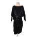 David Meister Cocktail Dress - Sheath Boatneck 3/4 sleeves: Black Dresses - Women's Size 2
