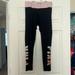 Pink Victoria's Secret Pants & Jumpsuits | Like New Victoria Secret Pink Sequin Leggings | Color: Black/Pink | Size: M