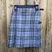 Burberry Skirts | Burberry Wool Plaid Mini Skirt | Color: Blue/Gray | Size: 6