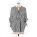 Vince Camuto 3/4 Sleeve Blouse: Gray Tops - Women's Size Medium