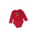 Jumping Beans Long Sleeve Onesie: Red Solid Bottoms - Size 18 Month
