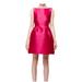 Kate Spade Dresses | Hot Pink Magenta Sleeveless Cocktail Dress With Black Strap And Bow Details | Color: Pink | Size: 4