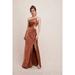 Free People Dresses | Free People Shona Joy La Lune Asymmetrical Gathered Maxi Dress $360 | Color: Red | Size: 8