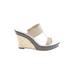 Charles by Charles David Wedges: Ivory Print Shoes - Women's Size 8 1/2 - Open Toe