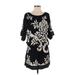 White House Black Market Casual Dress: Black Damask Dresses - Women's Size X-Small