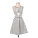 Maeve Casual Dress - A-Line Scoop Neck Sleeveless: White Print Dresses - Women's Size 2