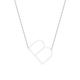 Dazzlingrock Collection Uppercase Letter Alphabet 'B' Initial Sideway Pendant with 18 inch Silver Chain for Women in 925 Sterling Silver