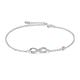 Infinity Ankle Bracelet for Women, 925 Sterling Silver Charm Adjustable Anklet 9+2'' (Pink)