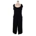 Torrid Jumpsuit Scoop Neck Short sleeves: Black Print Jumpsuits - Women's Size 4X Plus