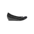 AGL Flats: Pumps Wedge Classic Black Solid Shoes - Women's Size 37.5 - Round Toe