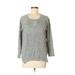 Juicy Couture Pullover Sweater: Gray Color Block Tops - Women's Size Medium