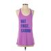 Gap Fit Active Tank Top: Purple Graphic Activewear - Women's Size Small