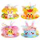 Simgoing 4 Pcs Children DIY Easter Hat Kit Chick Bunny Egg Easter Bonnet Easter Crafts Kits Cartoon Cap for Kid Holiday Game DIY Supplies Decorations, As the Picture Shows