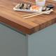 Solid Iroko Kitchen Worktop | 2000mm x 620mm x 27mm | Premium Wood Worktops | Iroko Wooden Timber Counter Tops | Cut to Size Customisation Available | Real Wood Block Stave Kitchen Countertop