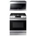 Samsung 2-Piece Kitchen Package w/ Smart Slide-In Gas Range & 2.1 cu. Ft. capacity Over-the-Range Microwave, Glass | Wayfair