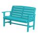 Wildridge Classic Outdoor Bench Plastic in Blue | 36 H x 55.5 W x 22 D in | Wayfair LCC-226-Aruba